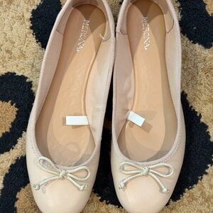 Merona Women's Cream Nude Ballet Flats with Bow